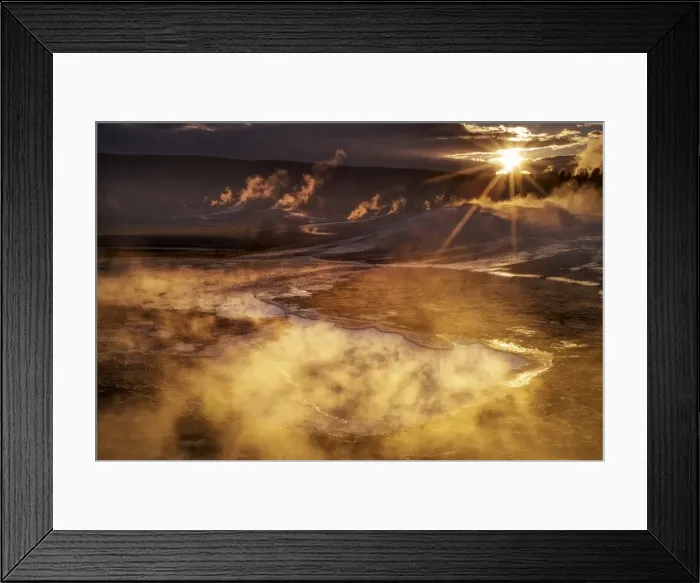 Framed Print : USA, Rockie Mountains, Wyoming, Yellowstone National Park, Upper Geyser basin