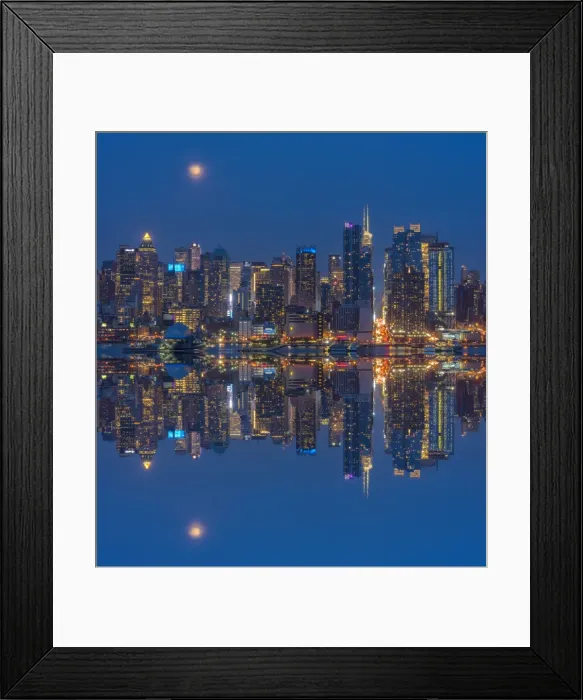 Framed Print : USA, New York, Manhattan, Midtown Skyline seen from New Jersey Framed Print : USA, New York, Manhattan, Midtown Skyline seen from New Jersey