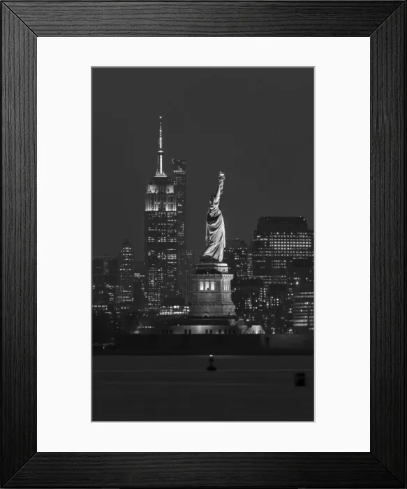 Framed Print : USA, New York, Manhattan, Skyline with Statue of Liberty Framed Print : USA, New York, Manhattan, Skyline with Statue of Liberty