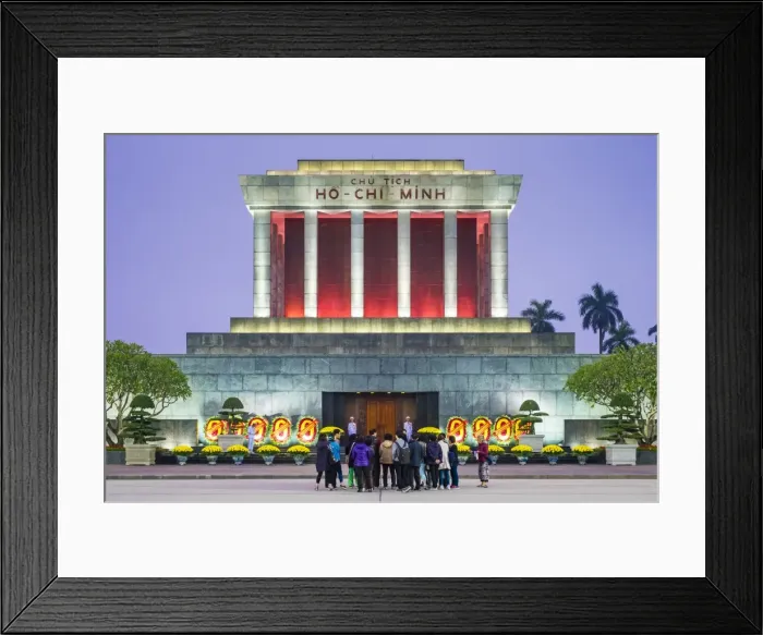 Framed Print : Crowd of tourists in front of Ho Chi Minh Mausoleum on Ba Dinh Square at night, Hanoi Framed Print : Crowd of tourists in front of Ho Chi Minh Mausoleum on Ba Dinh Square at night, Hanoi
