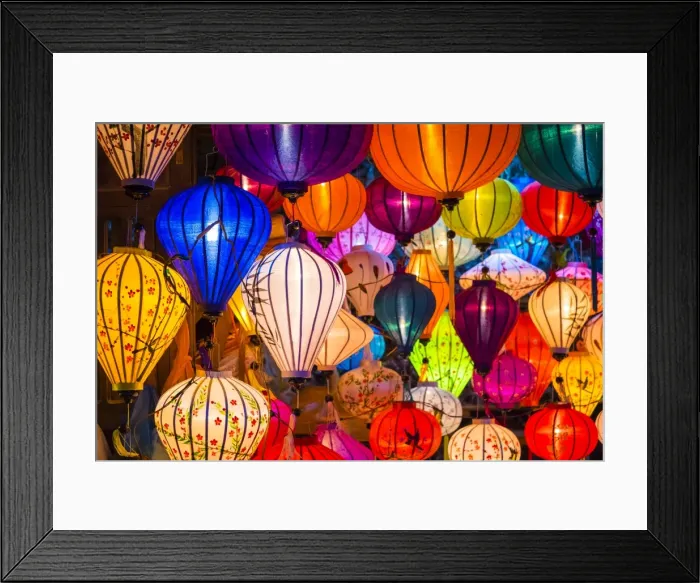 Framed Print : Hand-made silk lanterns for sale on the street in Hoi An, Quang Nam Province, Vietnam Framed Print : Hand-made silk lanterns for sale on the street in Hoi An, Quang Nam Province, Vietnam