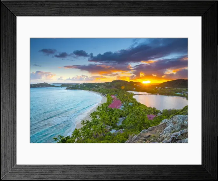 Framed Print : Caribbean, Antigua, Galley Bay, Galley Bay Beach, Sunrise Framed Print : Caribbean, Antigua, Galley Bay, Galley Bay Beach, Sunrise
