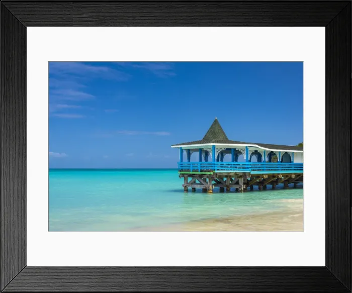 Framed Print : Caribbean, Antigua, Dickinson Bay, Dickinson Bay Beach, Warri Pier Restaurant Framed Print : Caribbean, Antigua, Dickinson Bay, Dickinson Bay Beach, Warri Pier Restaurant