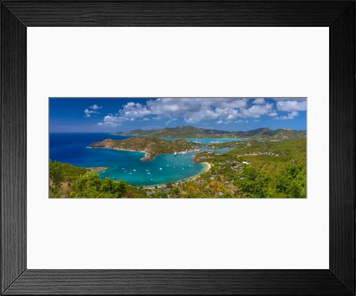 Framed Print : Caribbean, Antigua, English Harbour from Shirley Heights Framed Print : Caribbean, Antigua, English Harbour from Shirley Heights