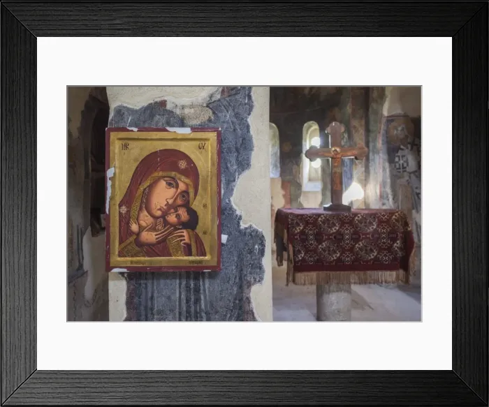 Framed Print : Bulgaria, Southern Mountains, Asenovgrad, Asenovgrad Fortress, church interior