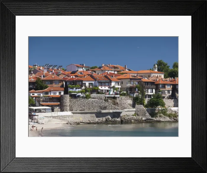 Framed Print : Bulgaria, Black Sea Coast, Sozopol, town and fortress walls Framed Print : Bulgaria, Black Sea Coast, Sozopol, town and fortress walls