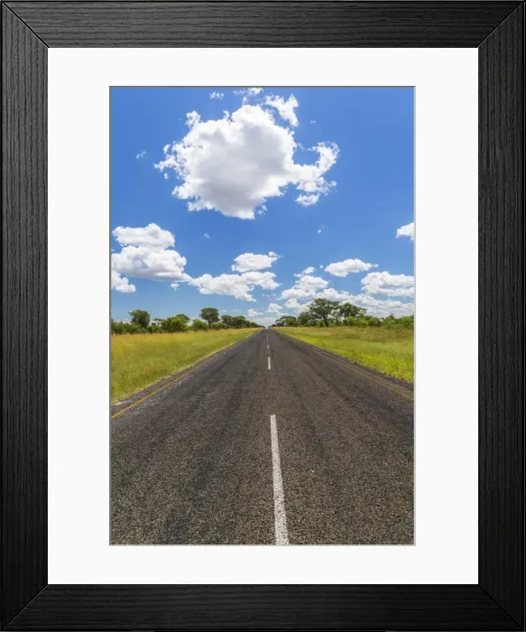 Framed Print : Road, Botswana, Africa Framed Print : Road, Botswana, Africa