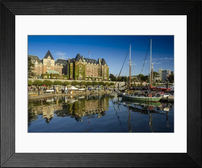Framed Print : Canada, British Columbia, Vancouver Island, Victoria, harbor and Empress hotel Framed Print : Canada, British Columbia, Vancouver Island, Victoria, harbor and Empress hotel