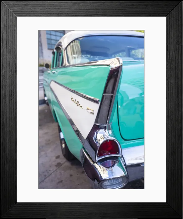 Framed Print : 1950s Chevrolet bel air, Havana, Cuba