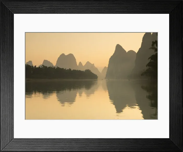 Framed Print : Li River at dawn, Xingping, Yangshuo, Guangxi, China Framed Print : Li River at dawn, Xingping, Yangshuo, Guangxi, China