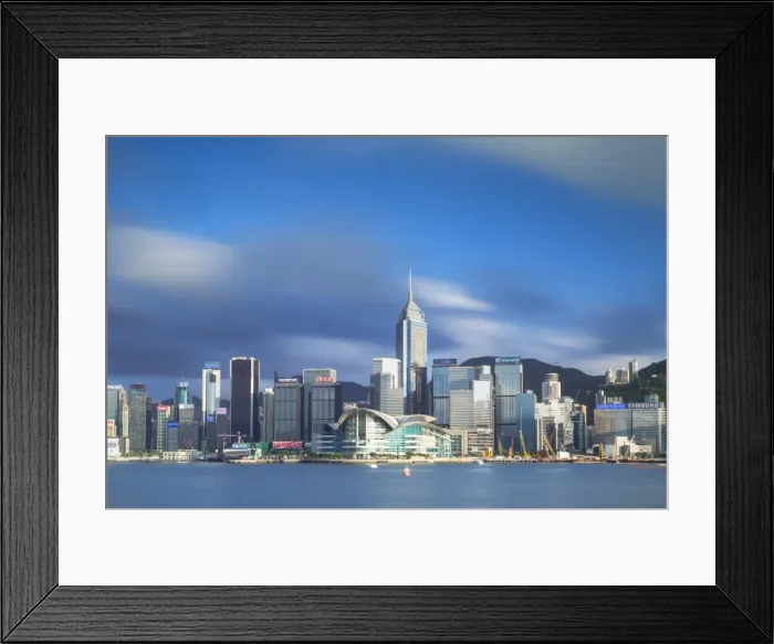 Framed Print : View of Convention Centre and Hong Kong Island skyline, Hong Kong, China Framed Print : View of Convention Centre and Hong Kong Island skyline, Hong Kong, China
