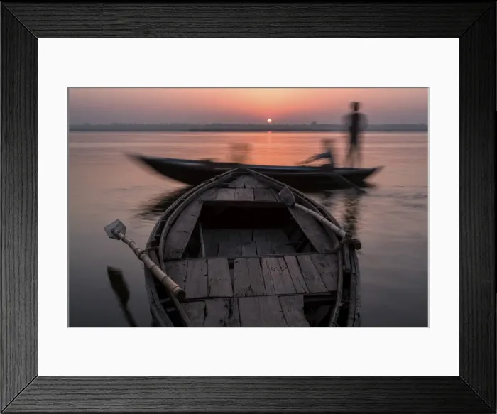 Framed Print : Moments of life, on Ganges shores, with wooden boat, Varanasi, Uttar Pradesh, India Framed Print : Moments of life, on Ganges shores, with wooden boat, Varanasi, Uttar Pradesh, India