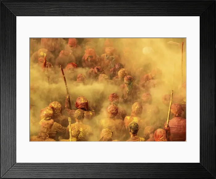 Framed Print : Holi Festival, Nandgaon, India Framed Print : Holi Festival, Nandgaon, India