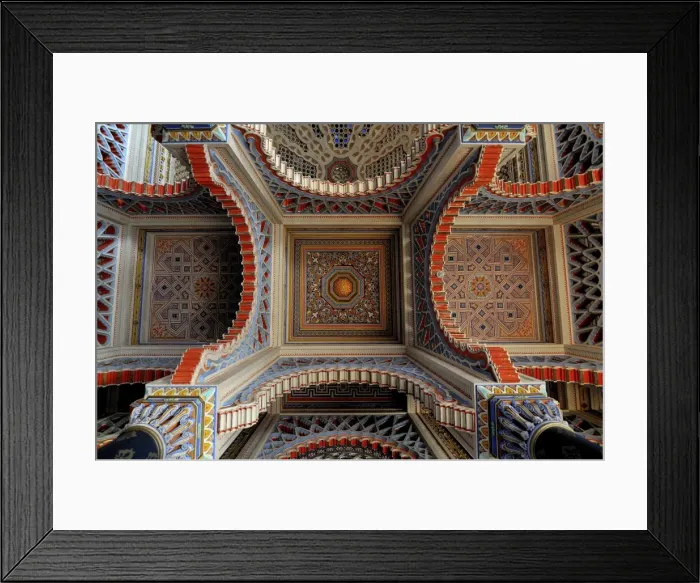 Framed Print : Palace of Sammezzano, Florence, Italy. The beautiful decor of the rooms inside