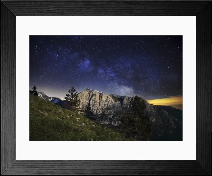Framed Print : Sibillini National Park at night, Marche, Italy Framed Print : Sibillini National Park at night, Marche, Italy