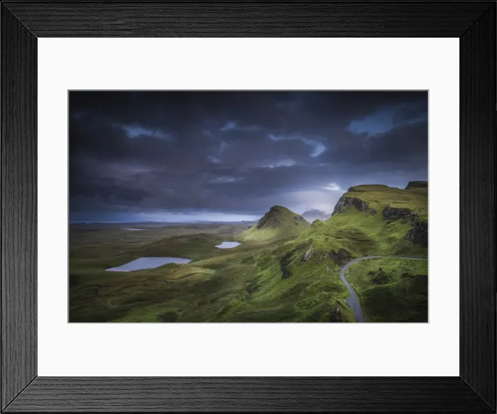 Framed Print : A cloudy night in Quiraing, Scotland, United Kingdom Framed Print : A cloudy night in Quiraing, Scotland, United Kingdom