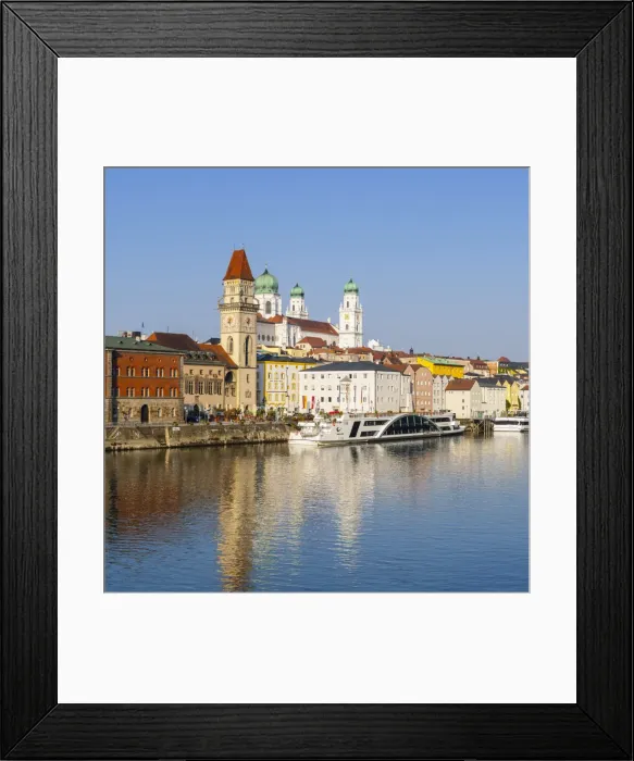 Framed Print : Old Town Skyline & The River Danube, Passau, Lower Bavaria, Bavaria, Germany Framed Print : Old Town Skyline & The River Danube, Passau, Lower Bavaria, Bavaria, Germany