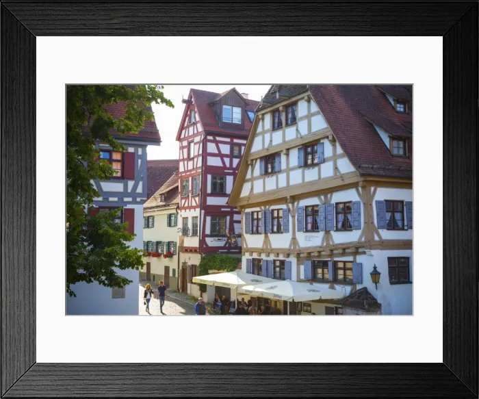 Framed Print : Ornate Half Timbered houses in Ulms Fishermen and Tanners district, Ulm, Baden-Wurttemberg Framed Print : Ornate Half Timbered houses in Ulms Fishermen and Tanners district, Ulm, Baden-Wurttemberg