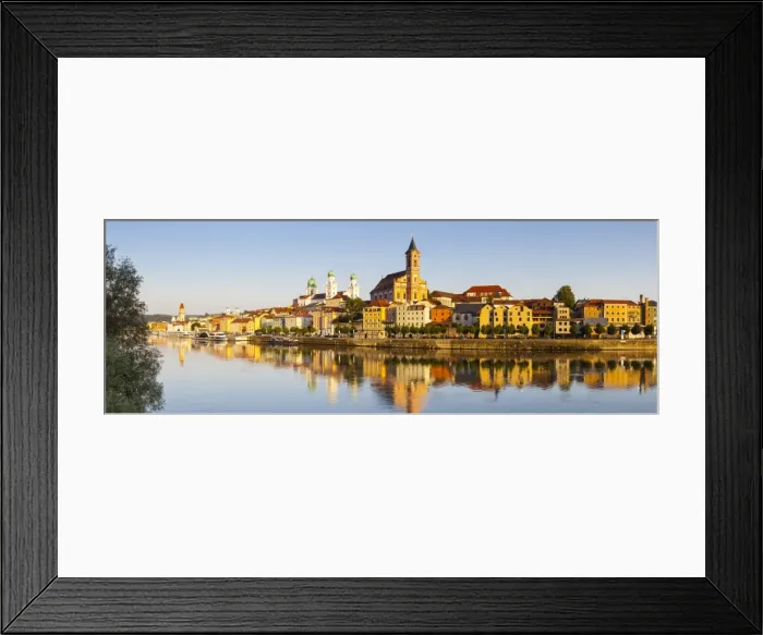 Framed Print : St. Pauls church & St. Stephans Cathedral illuminated at sunset, Passau, Lower Bavaria Framed Print : St. Pauls church & St. Stephans Cathedral illuminated at sunset, Passau, Lower Bavaria