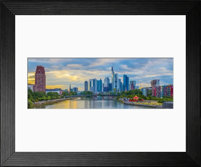 Framed Print : Germany, Hessen, Frankfurt Am Main, River Main, City Skyline Framed Print : Germany, Hessen, Frankfurt Am Main, River Main, City Skyline
