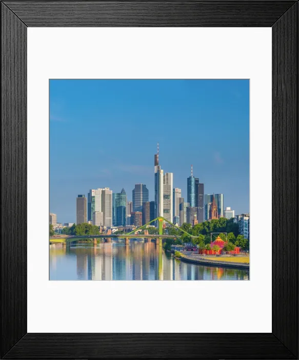Framed Print : Germany, Hessen, Frankfurt Am Main, River Main, City Skyline Framed Print : Germany, Hessen, Frankfurt Am Main, River Main, City Skyline