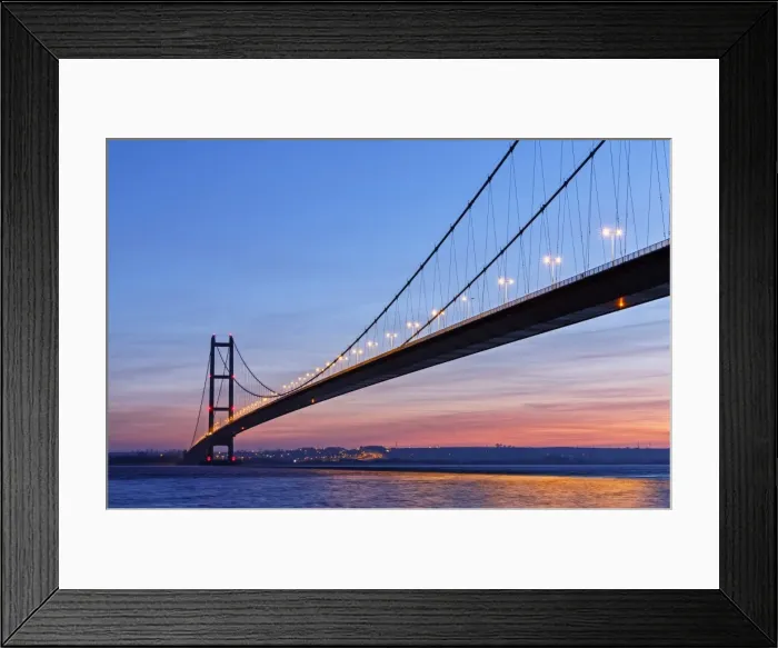 Framed Print : Europe, United Kingdom, England, East Yorkshire, Hull, Humber Bridge