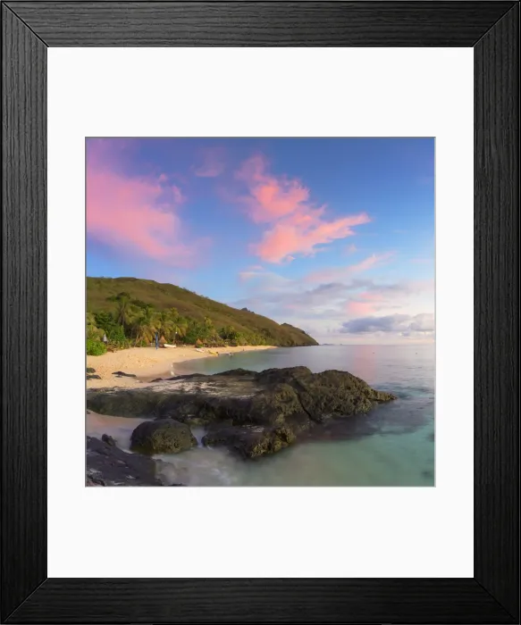 Framed Print : Beach at Octopus Resort at sunset, Waya Island, Yasawa Islands, Fiji Framed Print : Beach at Octopus Resort at sunset, Waya Island, Yasawa Islands, Fiji