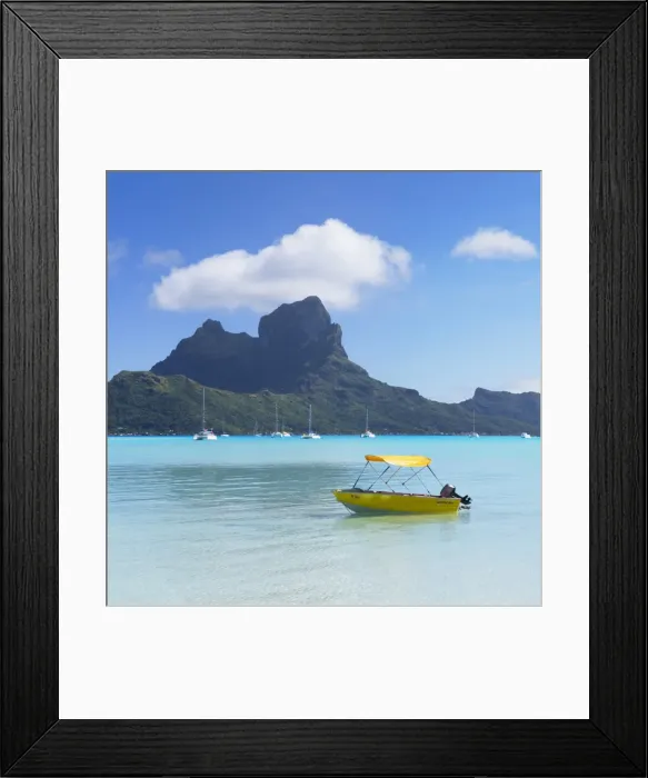 Framed Print : Bora Bora, Society Islands, French Polynesia Framed Print : Bora Bora, Society Islands, French Polynesia