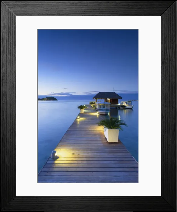 Framed Print : Jetty of Sofitel Hotel, Bora Bora, Society Islands, French Polynesia (PR) Framed Print : Jetty of Sofitel Hotel, Bora Bora, Society Islands, French Polynesia (PR)