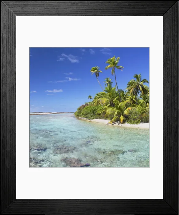 Framed Print : Beach at Tetamanu, Fakarava, Tuamotu Islands, French Polynesia