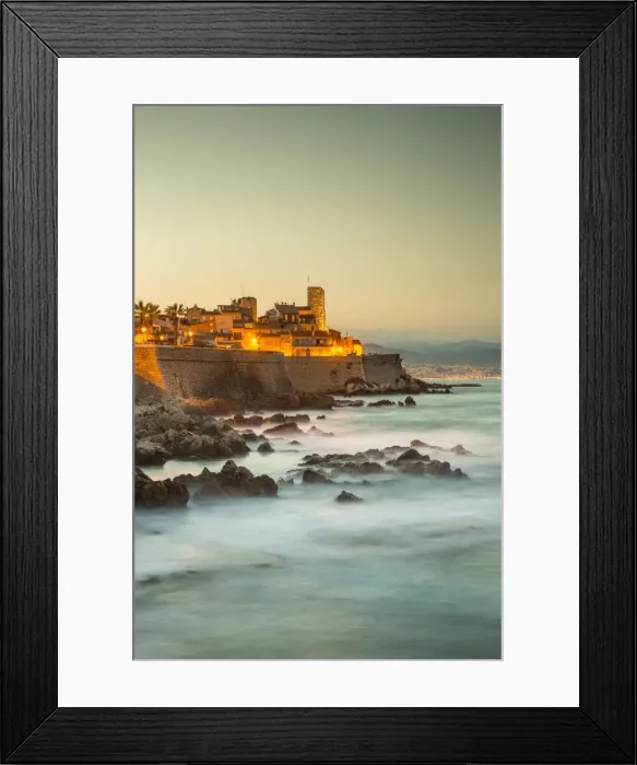 Framed Print : Old town and sea wall in Antibes, Alpes-Maritimes, Provence-Alpes-Cote D Azur, French Riviera Framed Print : Old town and sea wall in Antibes, Alpes-Maritimes, Provence-Alpes-Cote D Azur, French Riviera