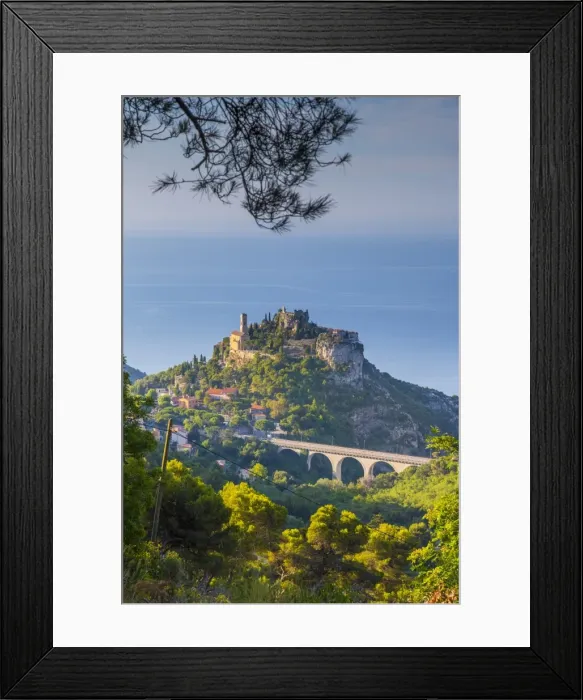 Framed Print : Eze, Alpes-Maritimes, Provence-Alpes-Cote D Azur, French Riviera, France