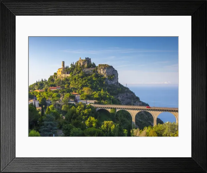 Framed Print : Eze, Alpes-Maritimes, Provence-Alpes-Cote D Azur, French Riviera, France