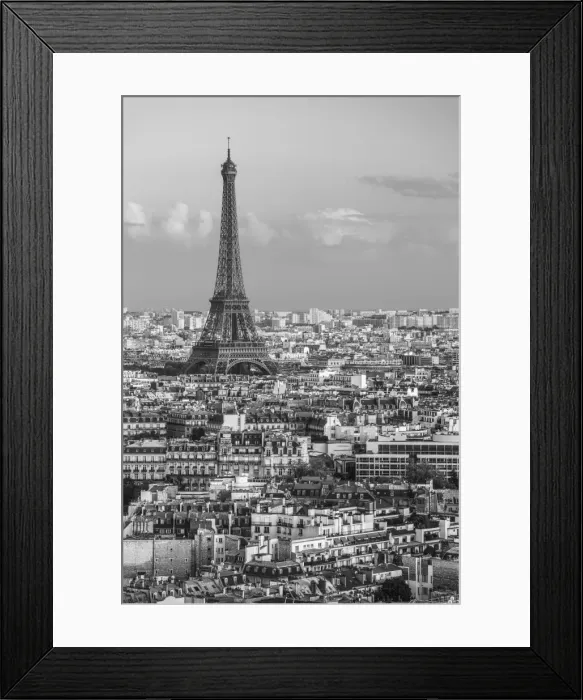 Framed Print : Elevated view over the city with the Eiffel Tower in the distance, Paris, France, Europe Framed Print : Elevated view over the city with the Eiffel Tower in the distance, Paris, France, Europe