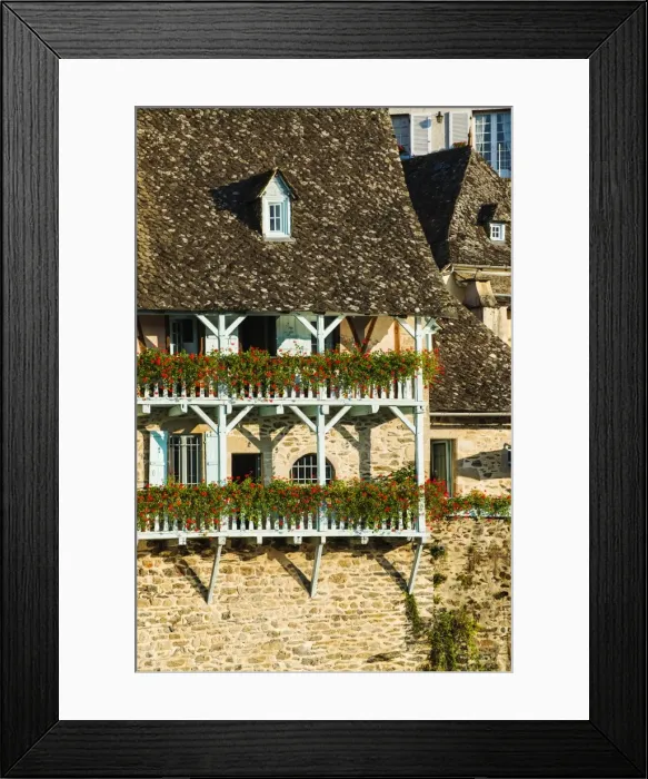 Framed Print : Typical architecture in Argentat, Limousin, France Framed Print : Typical architecture in Argentat, Limousin, France
