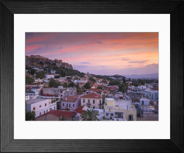 Framed Print : Greece, Attica, Athens, View of Plaka and The Acropolis Framed Print : Greece, Attica, Athens, View of Plaka and The Acropolis