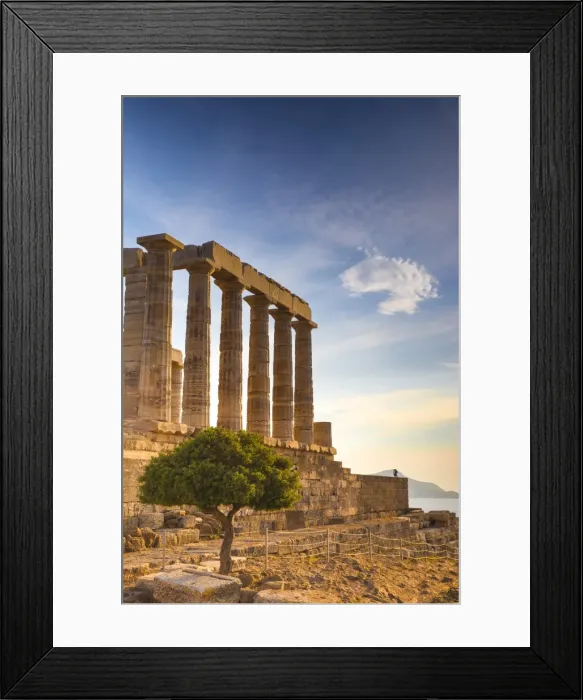 Framed Print : Greece, Attica, Cape Sounion, Temple of Poseidon Framed Print : Greece, Attica, Cape Sounion, Temple of Poseidon