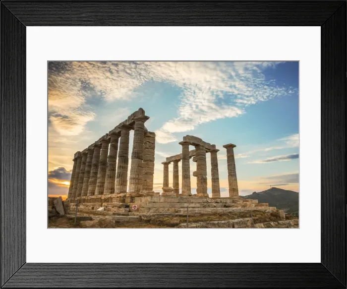 Framed Print : Greece, Attica, Cape Sounion, Temple of Poseidon Framed Print : Greece, Attica, Cape Sounion, Temple of Poseidon