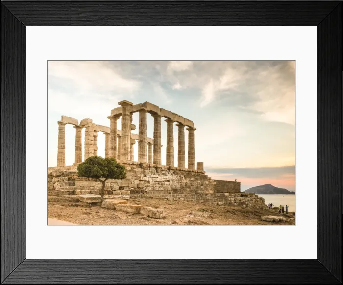 Framed Print : Greece, Attica, Cape Sounion, Temple of Poseidon Framed Print : Greece, Attica, Cape Sounion, Temple of Poseidon
