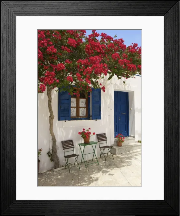 Framed Print : Tavern in Lefkes, Paros Island, Cyclades, Greece Framed Print : Tavern in Lefkes, Paros Island, Cyclades, Greece