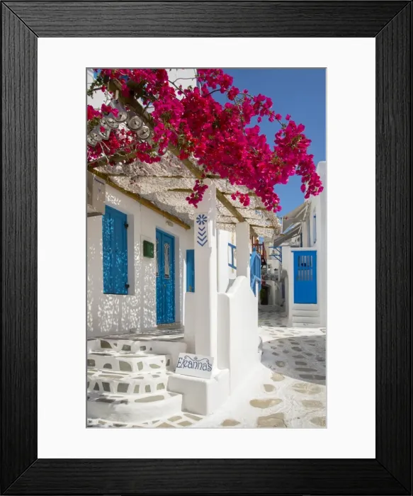 Framed Print : Europe, Greece, Cyklades, Mykonos, part of the Cyclades island group in the Aegean Sea