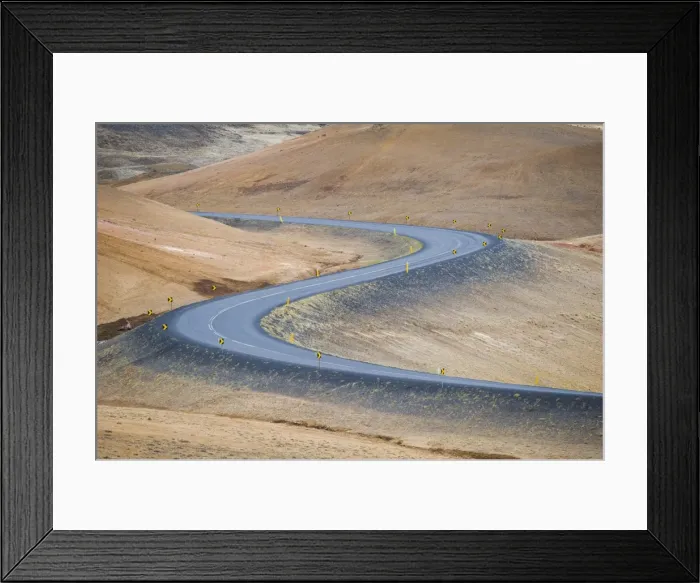 Framed Print : Myvatn district, northern Iceland. Cracked earth and mud volcano in Hverir