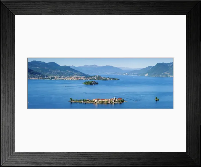 Framed Print : Elevated view over the idyllic Isola dei Pescatori (Fishermens Islands), Borromean Islands Framed Print : Elevated view over the idyllic Isola dei Pescatori (Fishermens Islands), Borromean Islands