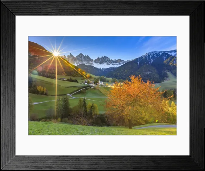Framed Print : Italy, Trentino Alto Adige, South Tyrol Region, Val di Funes and Santa Magdalena Framed Print : Italy, Trentino Alto Adige, South Tyrol Region, Val di Funes and Santa Magdalena