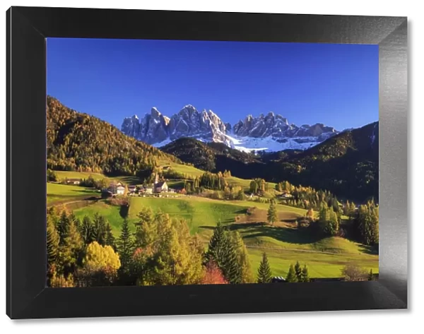 Italy, Trentino Alto Adige, South Tyrol Region, Val di Funes and Santa Magdalena