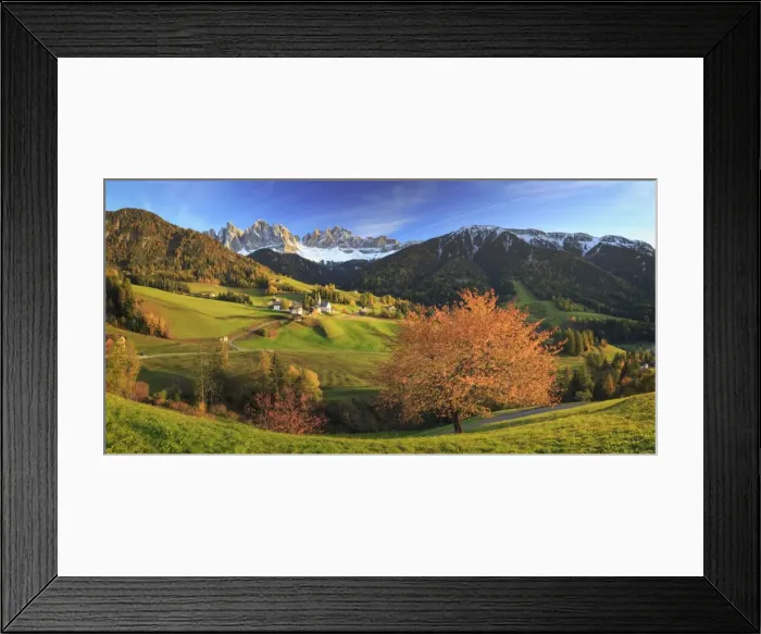 Framed Print : Italy, Trentino Alto Adige, South Tyrol Region, Val di Funes and Santa Magdalena Framed Print : Italy, Trentino Alto Adige, South Tyrol Region, Val di Funes and Santa Magdalena