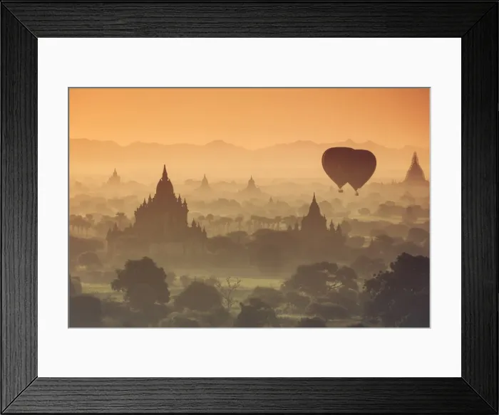 Framed Print : Myanmar (Burma), Temples of Bagan (Unesco world Heritage Site)