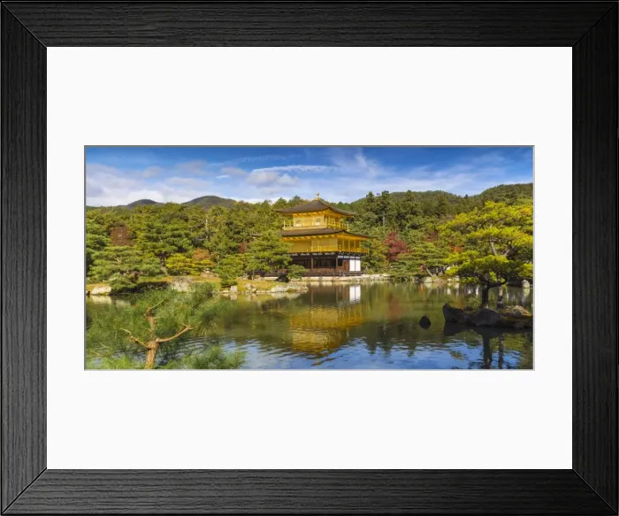 Framed Print : Japan, Kyoto, Kinkaku-ji, -The Golden Pavilion officially named Rokuon-ji