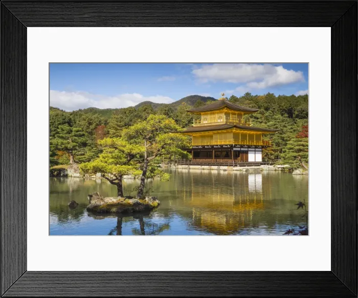 Framed Print : Japan, Kyoto, Kinkaku-ji, -The Golden Pavilion officially named Rokuon-ji Framed Print : Japan, Kyoto, Kinkaku-ji, -The Golden Pavilion officially named Rokuon-ji