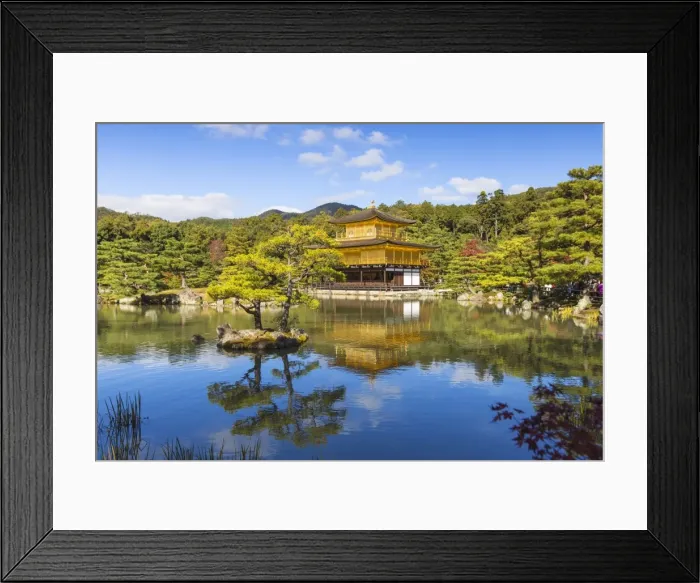Framed Print : Japan, Kyoto, Kinkaku-ji, -The Golden Pavilion officially named Rokuon-ji Framed Print : Japan, Kyoto, Kinkaku-ji, -The Golden Pavilion officially named Rokuon-ji